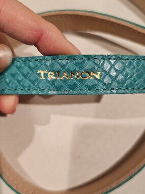 Trianon Leather Belt Women's 38 Turquoise Cowhide Colombia Western Boho New
